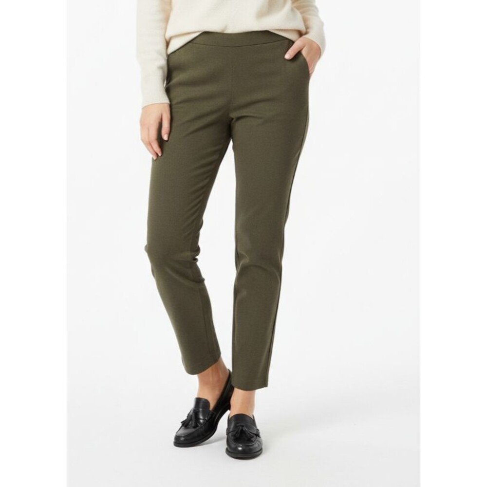Calvin Klein Pants Womens 12 Olive Dress Trousers Straight Leg Stretch Career